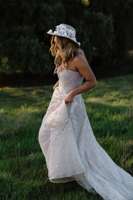 Sparkly wedding dress