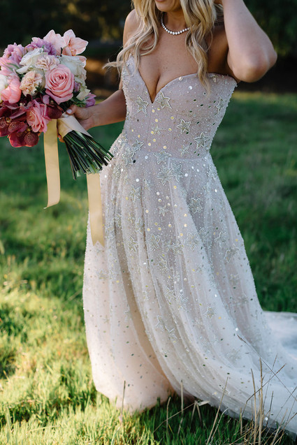 Sparkly wedding dress