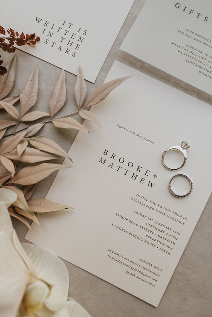Modern wedding invitations