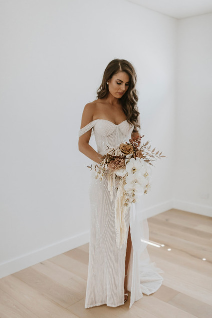 Earth tone wedding bouquet