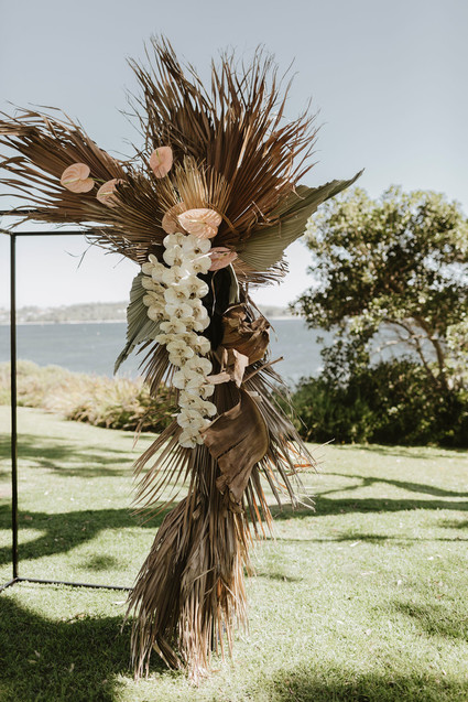Palm leaf ceremony arch