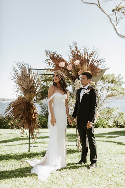 Palm leaf ceremony arch