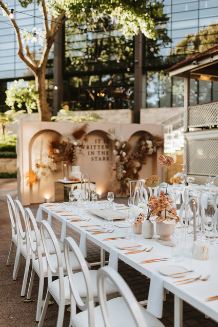 Modern earth tone tablescape