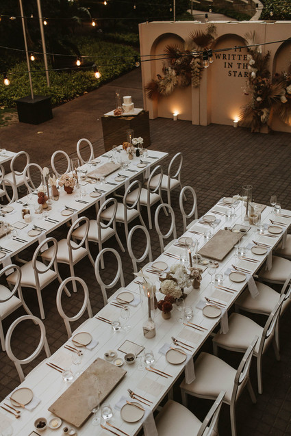 Modern earth tone tablescape