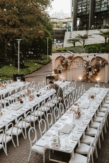 Modern earth tone tablescape