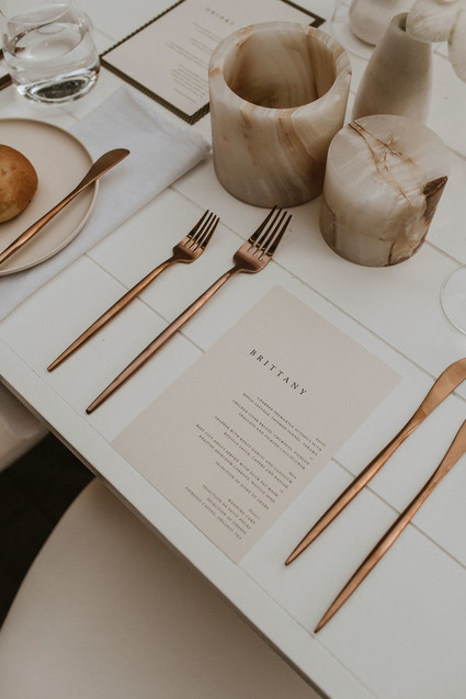 Modern earth tone tablescape