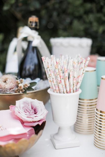 Pink floral French first birthday party