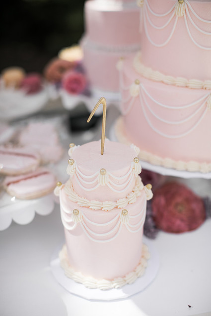 Pink floral French first birthday party