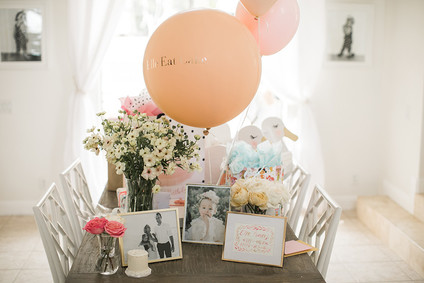 Pink floral French first birthday party