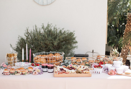 Pink floral French first birthday party