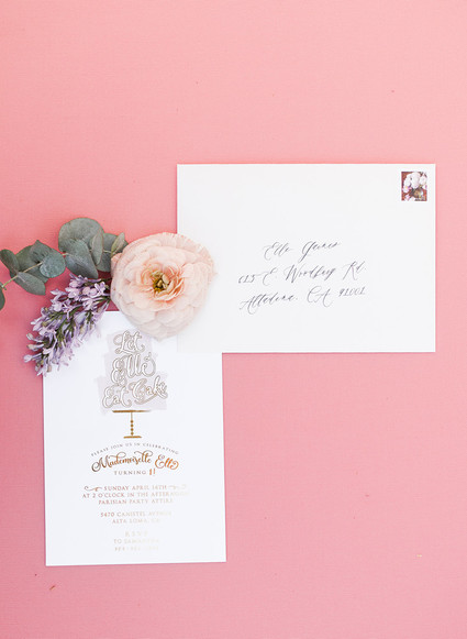 Pink floral French first birthday party