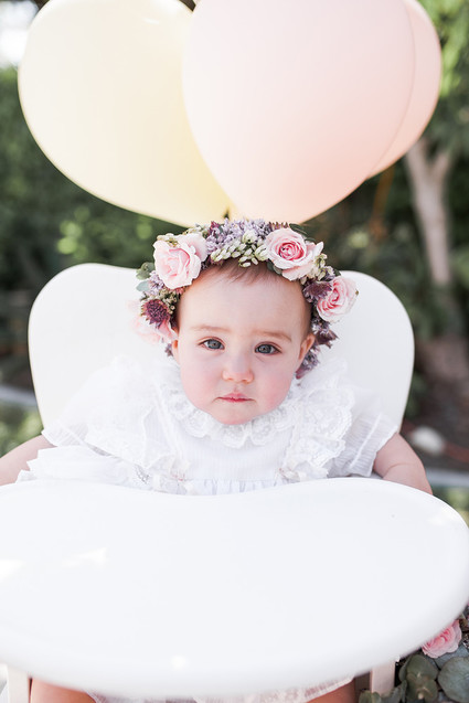 1st birthday floral crown