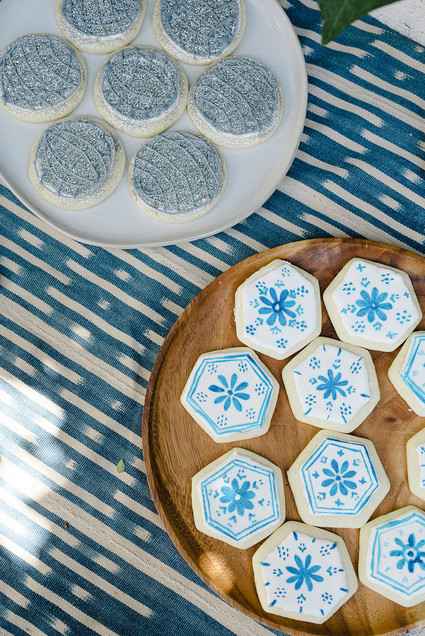 Blue sugar cookies for Mamma Mia party