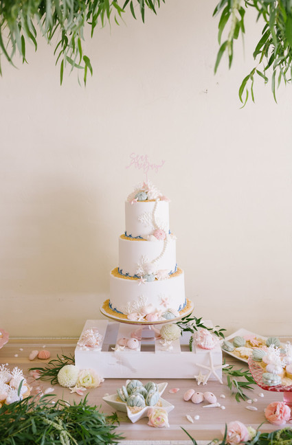 Under the sea themed birthday cake