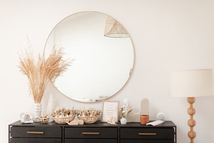 summer baby shower with dried florals