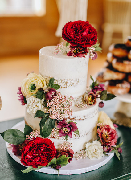 Jewel tone wedding cake
