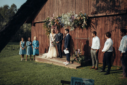 Rustic summer barn wedding