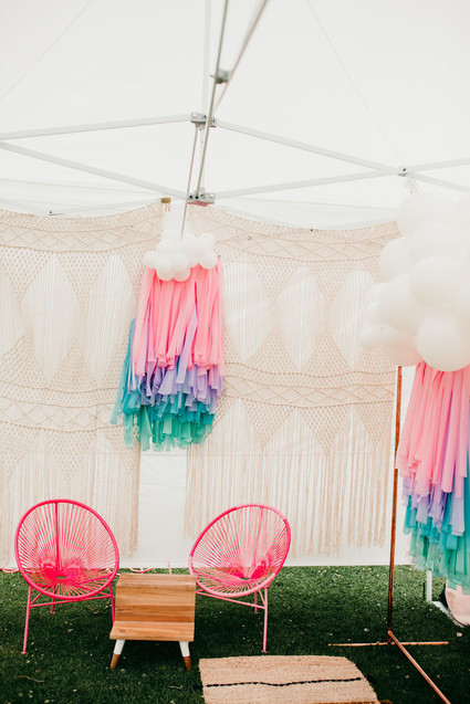 Macrame party backdrop