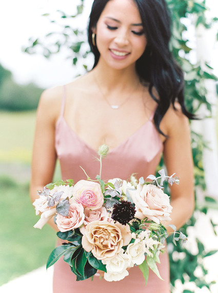 Bridesmaid in dusty rose
