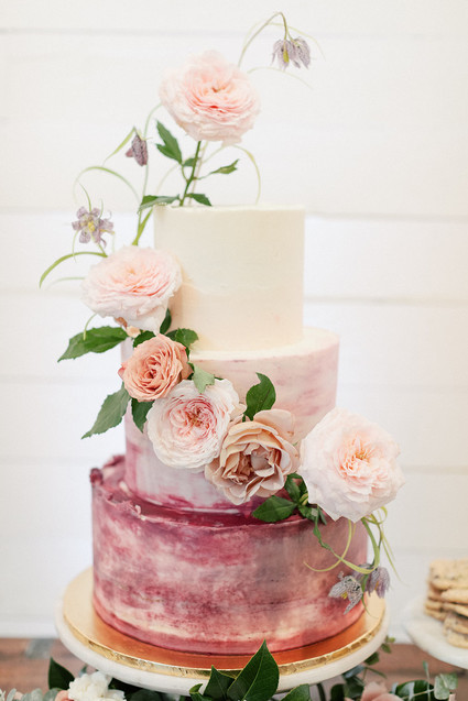 Floral wedding cake