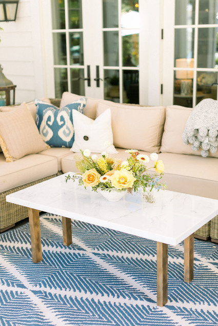 Blue + yellow celestial themed baby shower Inspiration