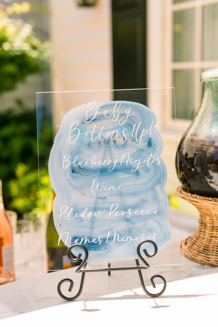 Blue + yellow celestial themed baby shower