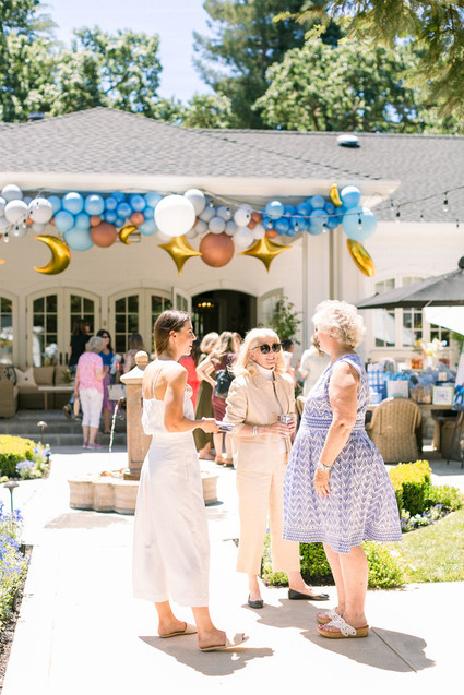 Blue + yellow celestial themed baby shower Inspiration