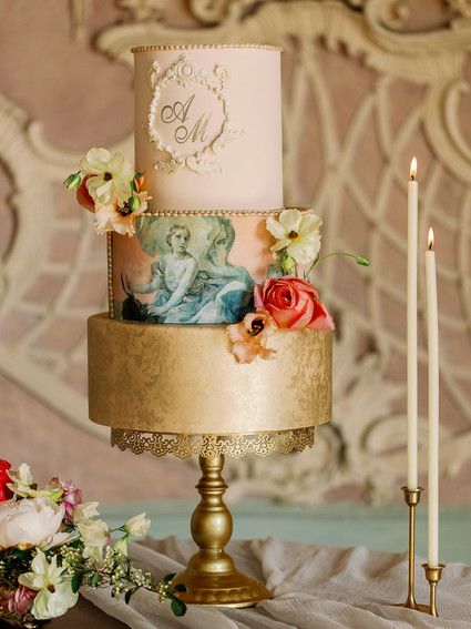 Elegant european wedding cake
