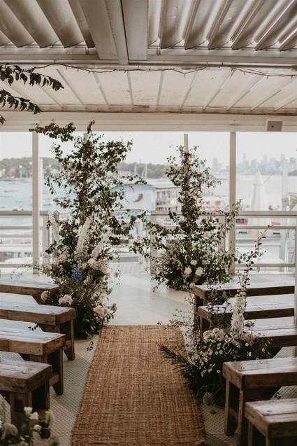 Vintage coastal wedding decor