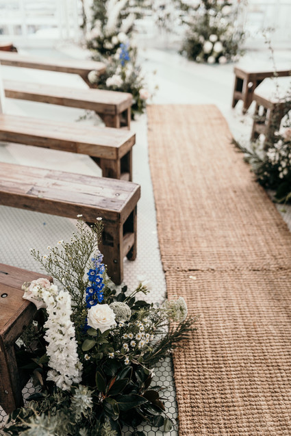 Vintage coastal wedding decor