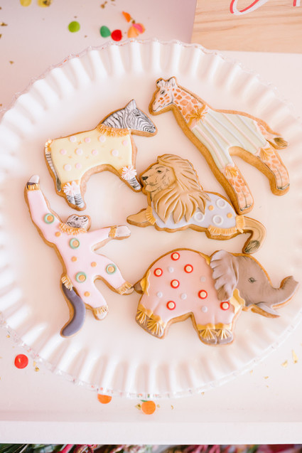 Circus themed sugar cookies