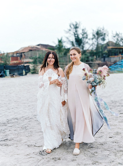 Colorful bohemian beach wedding Inspiration