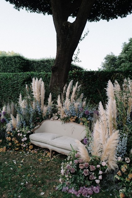 Pampas grass wedding decor