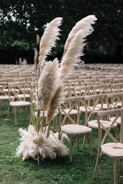 Pampas grass wedding decor