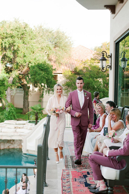 Intimate late summer backyard wedding in Austin