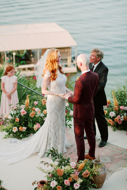Intimate late summer backyard wedding in Austin