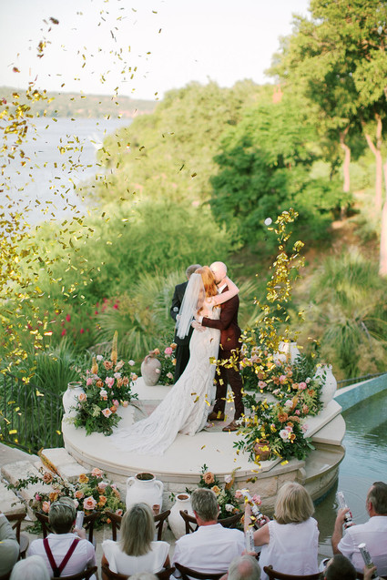 Intimate late summer backyard wedding in Austin