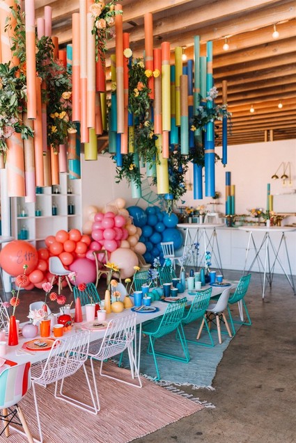 Colorful modern kids party Inspiration