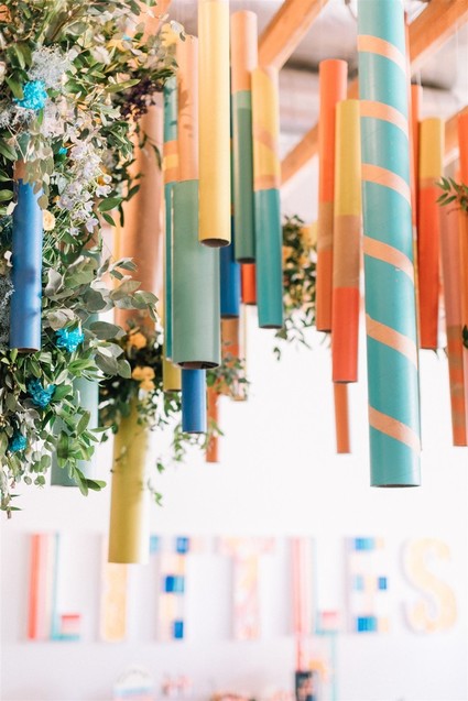 Modern floral installation