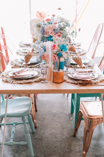Colorful modern kids party Inspiration