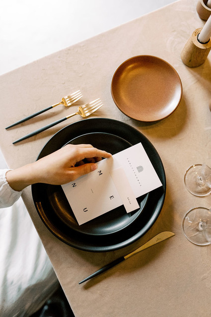 Minimalist menu design