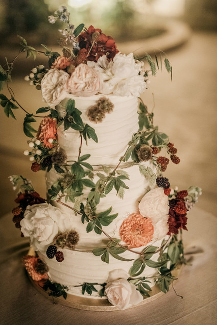 Floral wedding cake