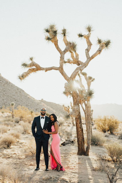 Formal desert engagement shoot