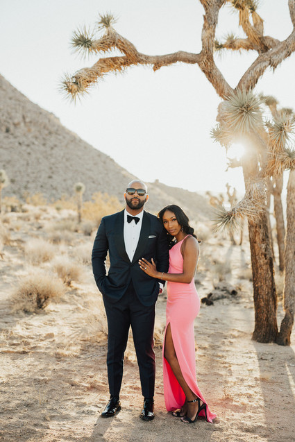 Formal desert engagement shoot