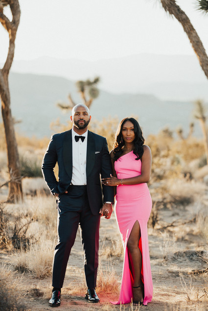 Formal desert engagement shoot