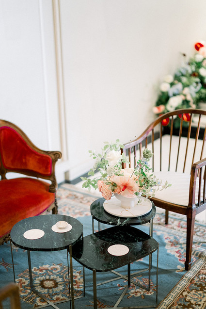 Red + pink Paris wedding