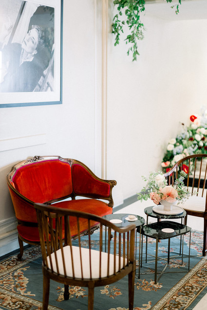 Red + pink Paris wedding