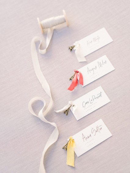 Calligraphy escort cards