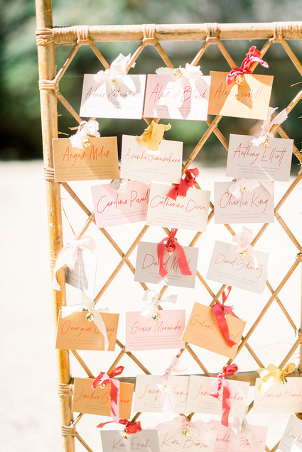 Romantic escort cards
