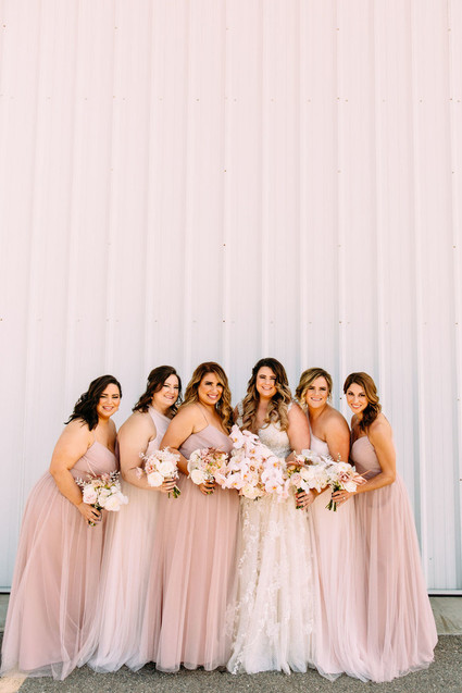 Blush bridesmaid dresses